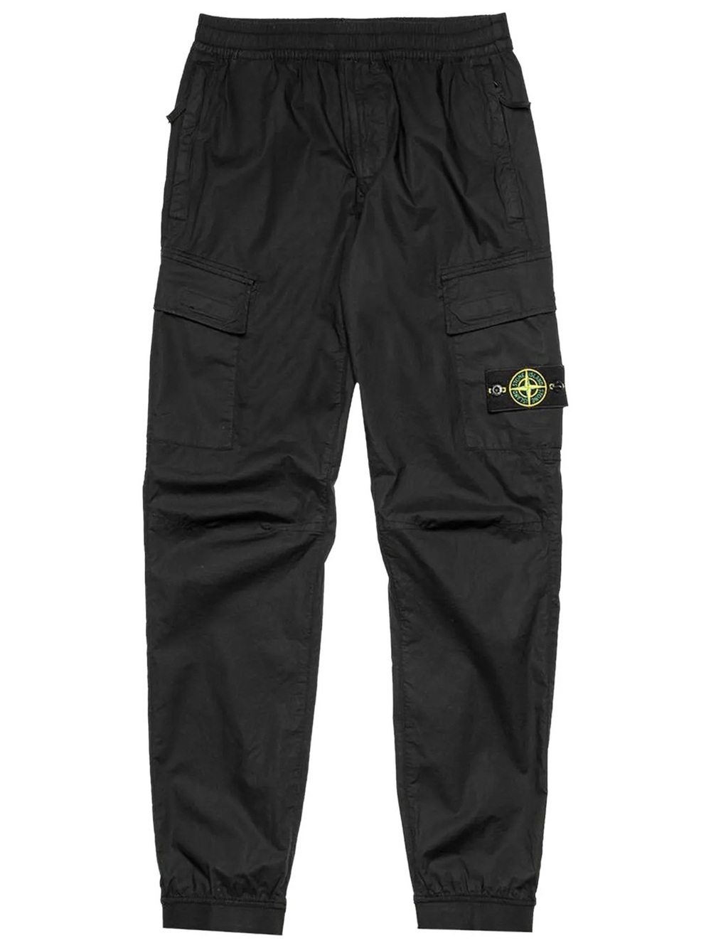 Stone Island Cotton Cargo Jogger Pants Type Re-T Mens 30W Black Canvas